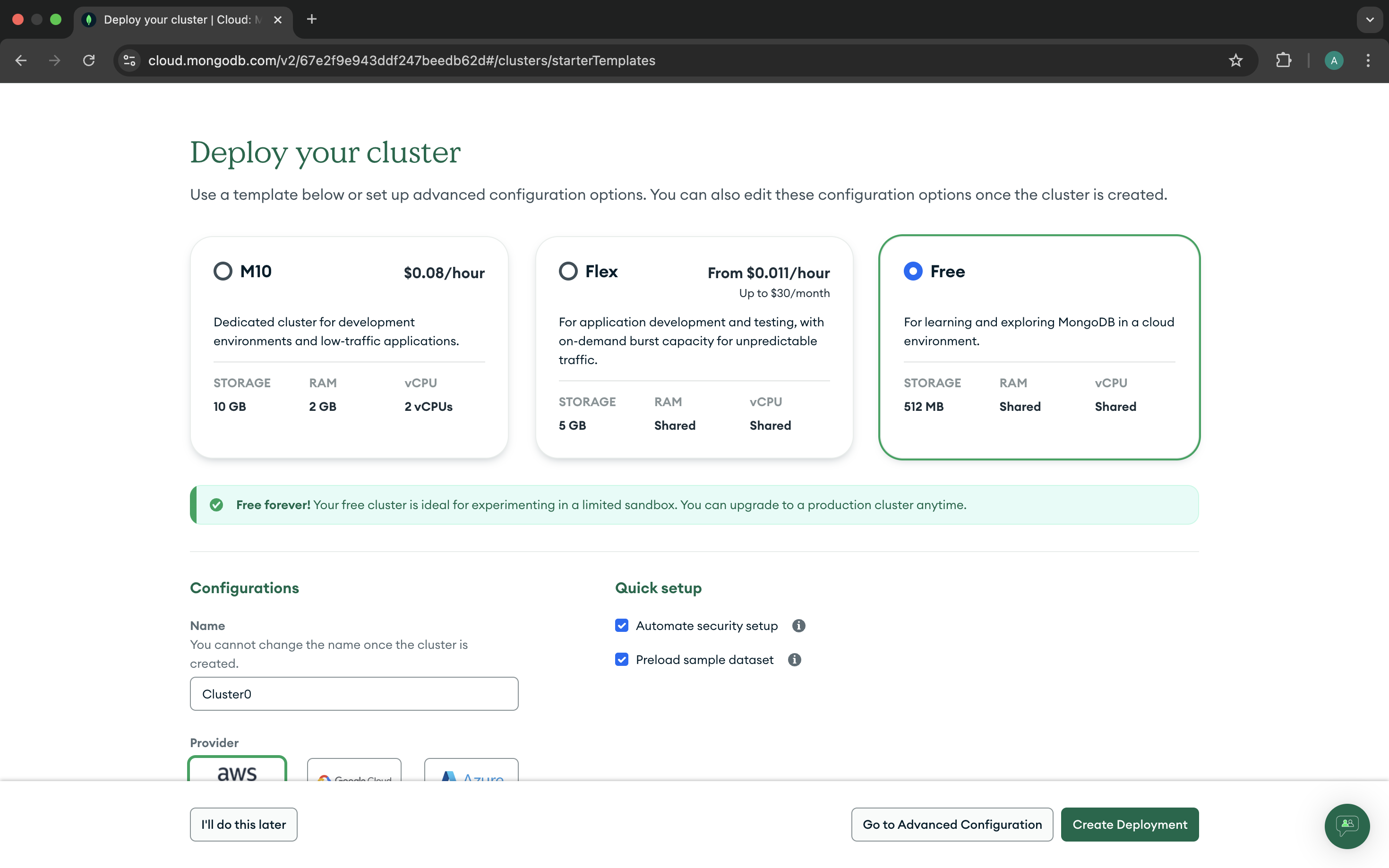 MongoDB Atlas